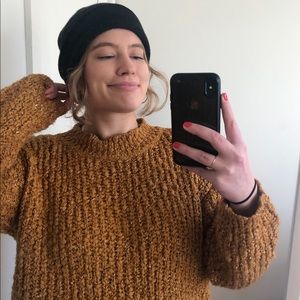 Chunky woven yellow sweater bought in Italy